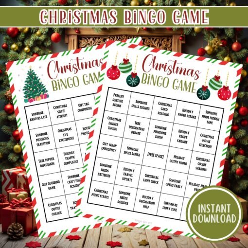 Christmas Bingo Cards | Printable Christmas Game | Funny Holiday Party Game | Family Bingo | Instant Download - Image 3