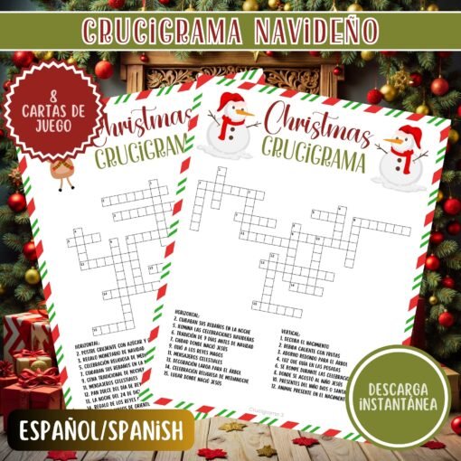 Crucigramas de Navidad – 8 Diseños Listos para Descargar e Imprimir - Image 2
