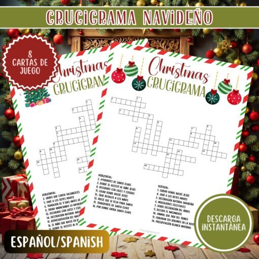 Crucigramas de Navidad – 8 Diseños Listos para Descargar e Imprimir - Image 3