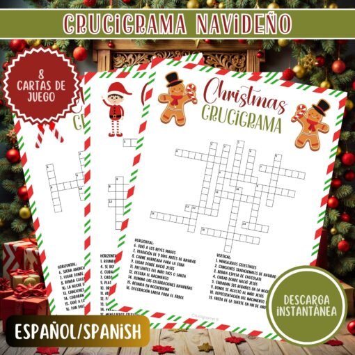 Crucigramas de Navidad – 8 Diseños Listos para Descargar e Imprimir - Image 4