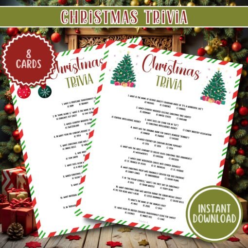 Christmas Party Games | Printable Christmas Trivia | Family Fun | Holiday Games | Instant Download - Image 4
