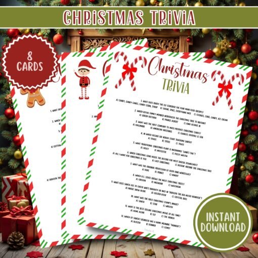 Christmas Party Games | Printable Christmas Trivia | Family Fun | Holiday Games | Instant Download - Image 5