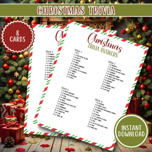 Christmas Party Games | Printable Christmas Trivia | Family Fun | Holiday Games | Instant Download - Image 6