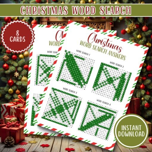 Christmas Word Search Puzzles | Festive Games for Kids & Adults | Printable Activity | Instant Download - Image 6